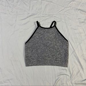 Grey Forever 21 cropped athletic top